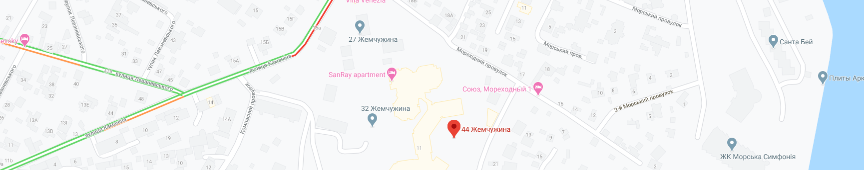 Нажмите, что бы открыть Google Maps Карта Google ЖК 44 Жемчужина