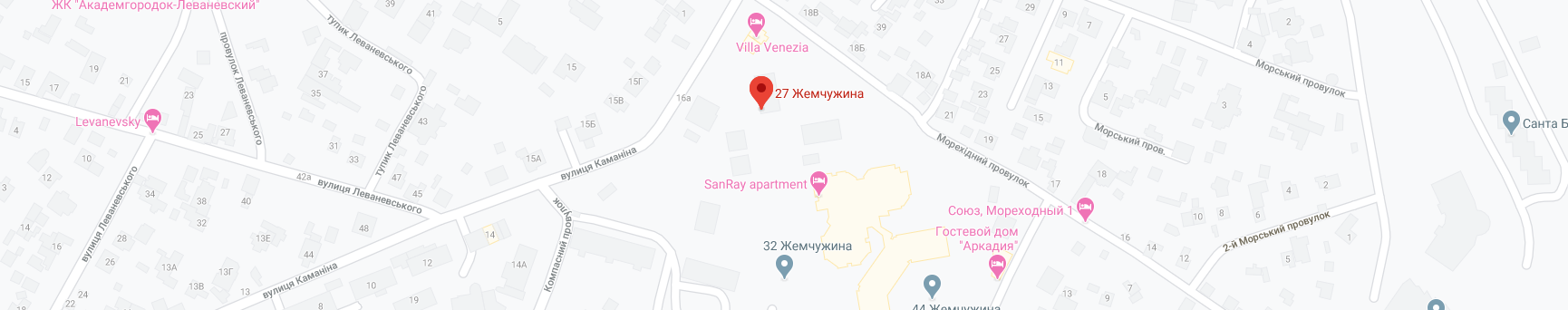 Карта Google ЖК 27 Жемчужина
