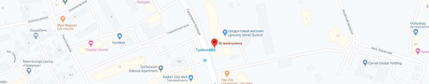Карта Google ЖК 36 Жемчужина