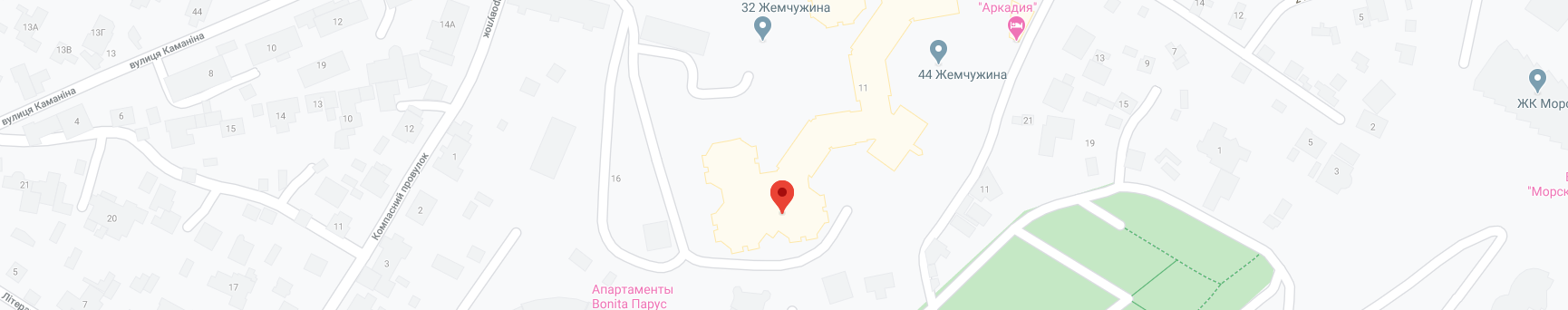 Карта Google ЖК 45 Жемчужина